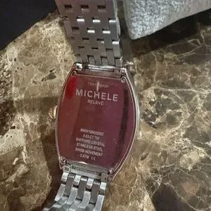 Michele Silver Watch with Gold Crown Michele Serein Mid Women main image 2